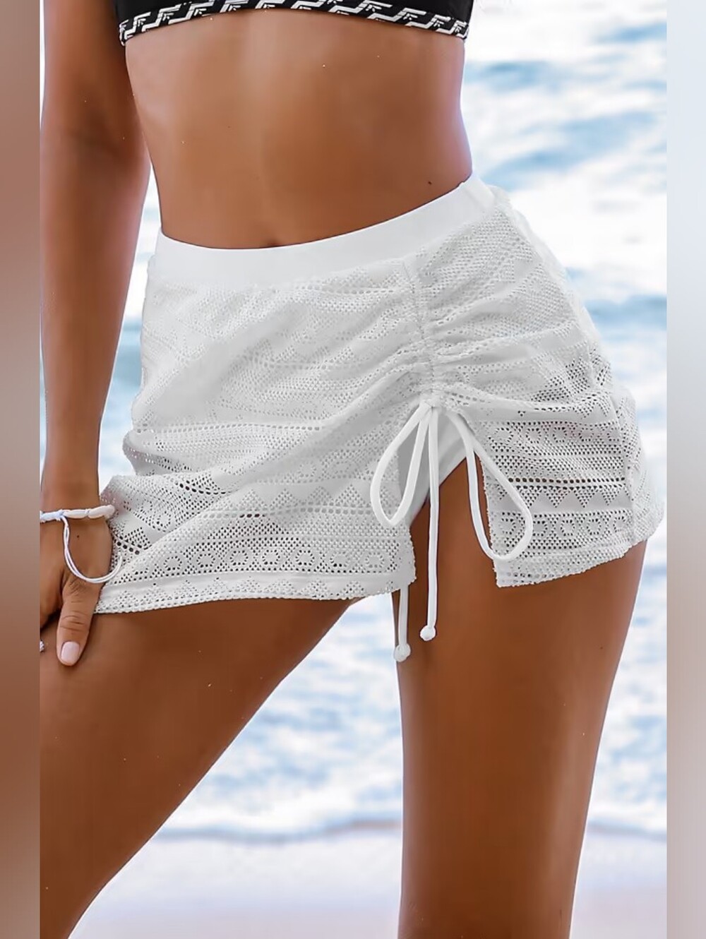 White Lace Retro Swim Skirt 💥 BRAND NEW 💥